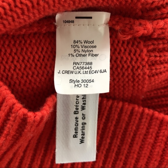 J. Crew Fair Isle Orange Long Sleeve Wool Size XXS - Picture 6 of 7